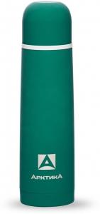 Термос с узким горлом классический с резиновым "шёлковым" покрытием