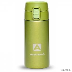 Термос карманный питьевой, зеленый, 350мл.