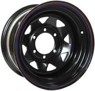 Диск колёсный стальной штампованный 6x139.7, размер 8х16, ET 0, ЦО 110, черный, №15B