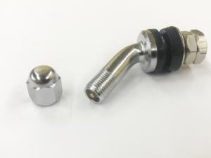 Никелированный вентиль для б/к легковых дисков D=11.3mm угол 45 градусов