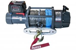 Лебёдка электрическая 12V Runva 20000 lbs, синтетический трос (влагозащищенная)