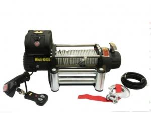 Лебёдка автомобильная электрическая 4x4 9500Lbs (4300кг) (12V) Черная. Стальной трос