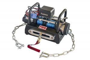 Лебёдка переносная РИФ 6000SR c площадкой на цепях и проводами (в сборе) синтетический трос