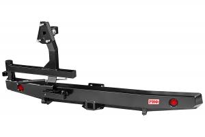 Бампер РИФ силовой задний УАЗ Буханка с квадратом под фаркоп, калиткой  (лев.) и фонарями, стандарт