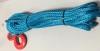 Трос синтетический для лебедки RusArmor 10мм с крюком (25м) синий пропитка