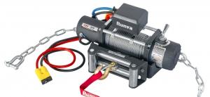 Лебёдка переносная РИФ 8000S c облегчённой площадкой на цепях и проводами (стальной трос)