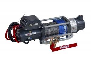 Лебёдка электрическая двухскоростная 12V Runva 10000 lbs 4500 кг (синтетический трос)