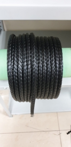 Трос синтетический RusArmor для лебедки 10 мм черный пропитка