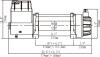 Лебёдка электрическая 12V Runva 9500 lbs 4350кг влагозащищенная, синтетический трос