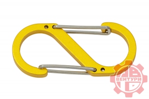 Карабин s-образный 50мм (yellow)