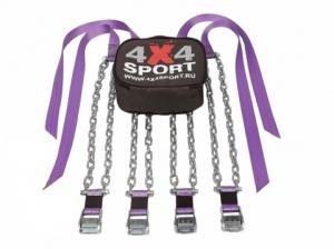 Браслеты противоскольжения для задних двускатных колес автомобиля ГАЗель, комплект 4 шт.