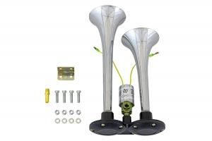 Сигнал звуковой (электрический) 12V , 2-рожка, хром, 295 мм