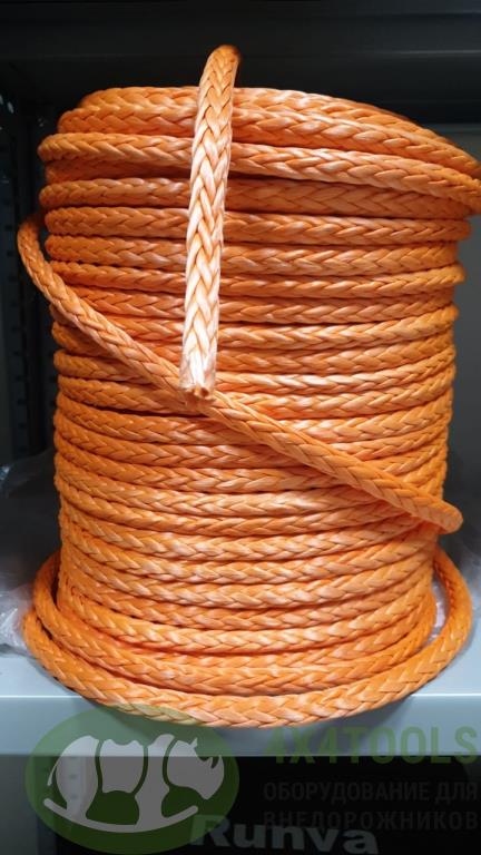 Трос для лебедки синтетический 10 мм оранжевый