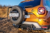 Бампер РИФ силовой задний Renault Duster 2021+ c квадратом под фаркоп, калиткой и подсветкой номера